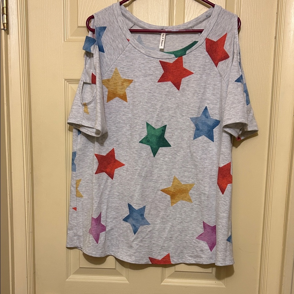 Multicolor Star Pattern Women's Tunic